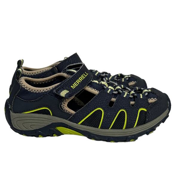 Merrell gray and green unisex boy or girl sandals size 12 - Picture 3 of 8